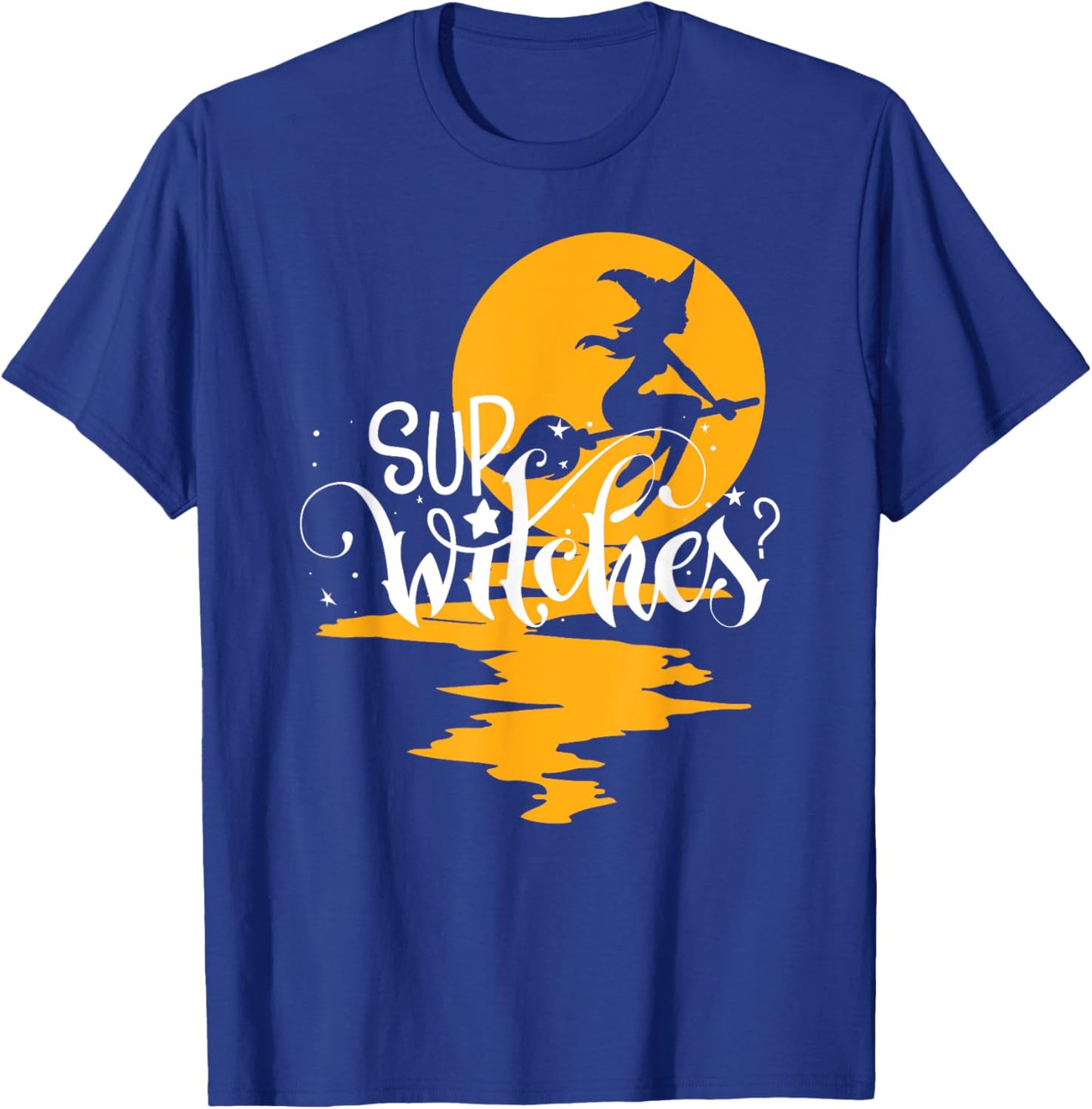 Sup Witches Funny Witch Retro Halloween Cute Spooky Witchy T-Shirt - T-Shirt | Royal