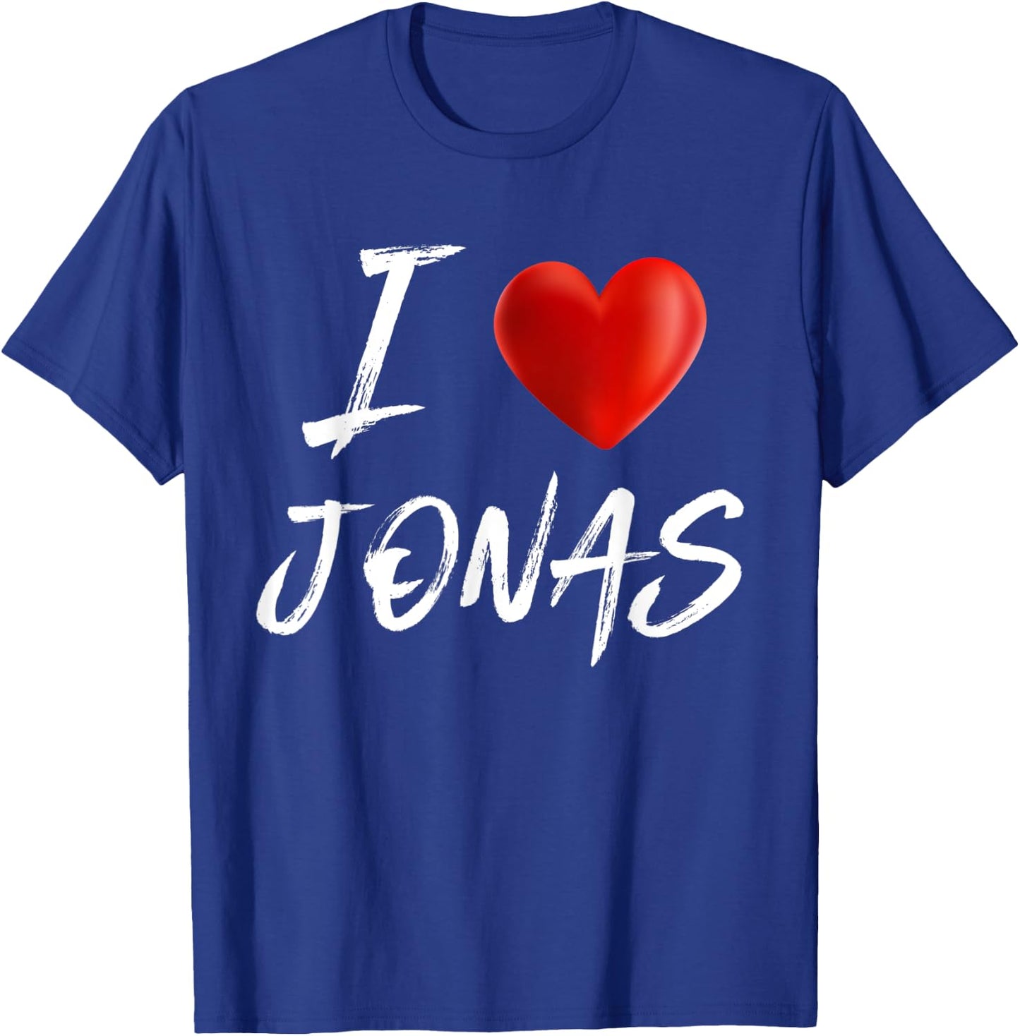 I Love Heart JONAS Family Name T Shirt T-Shirt - T-Shirt | Royal