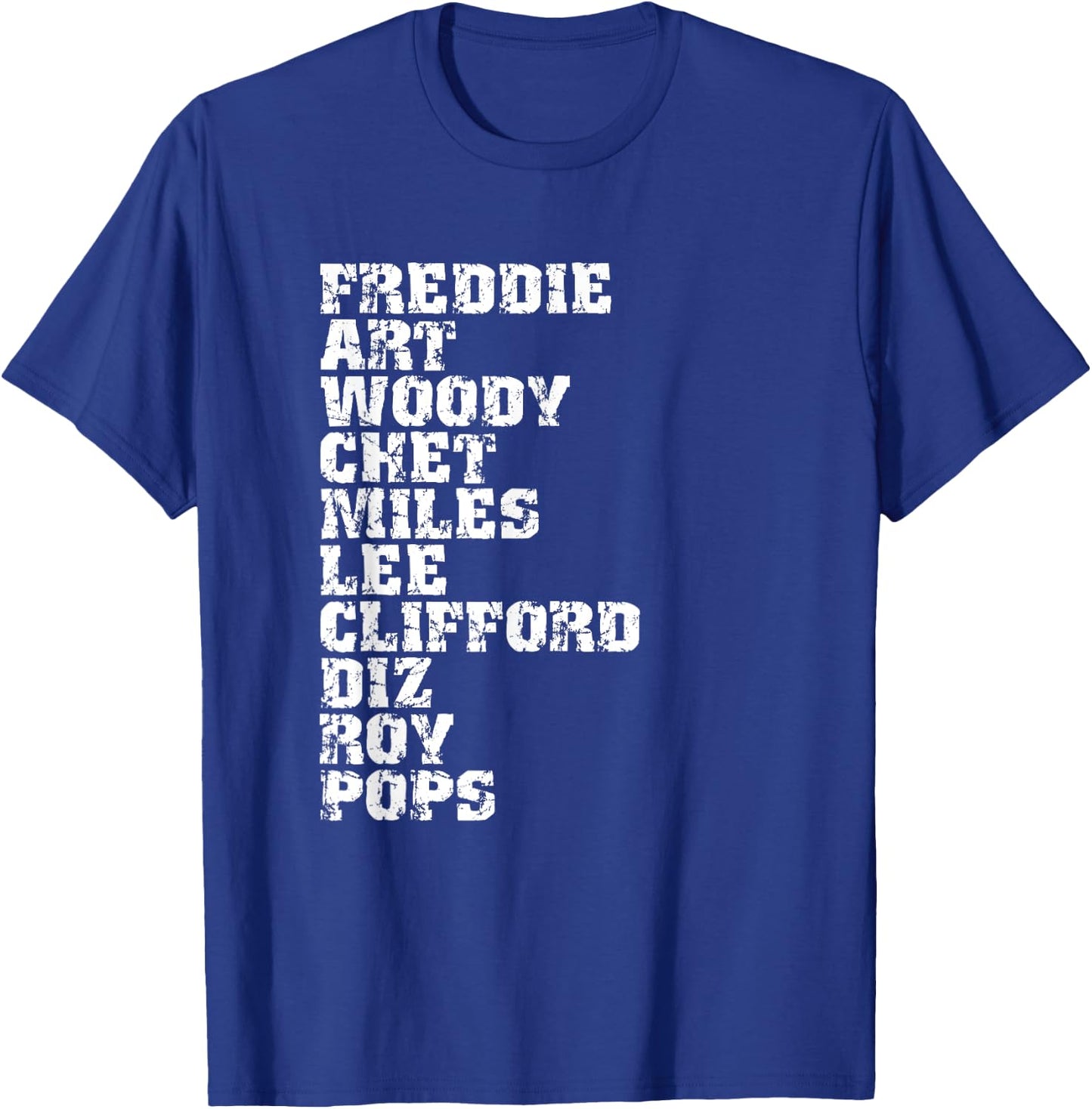 Famous Influential Jazz Trumpet Players List T-Shirt - T-Shirt | Royal