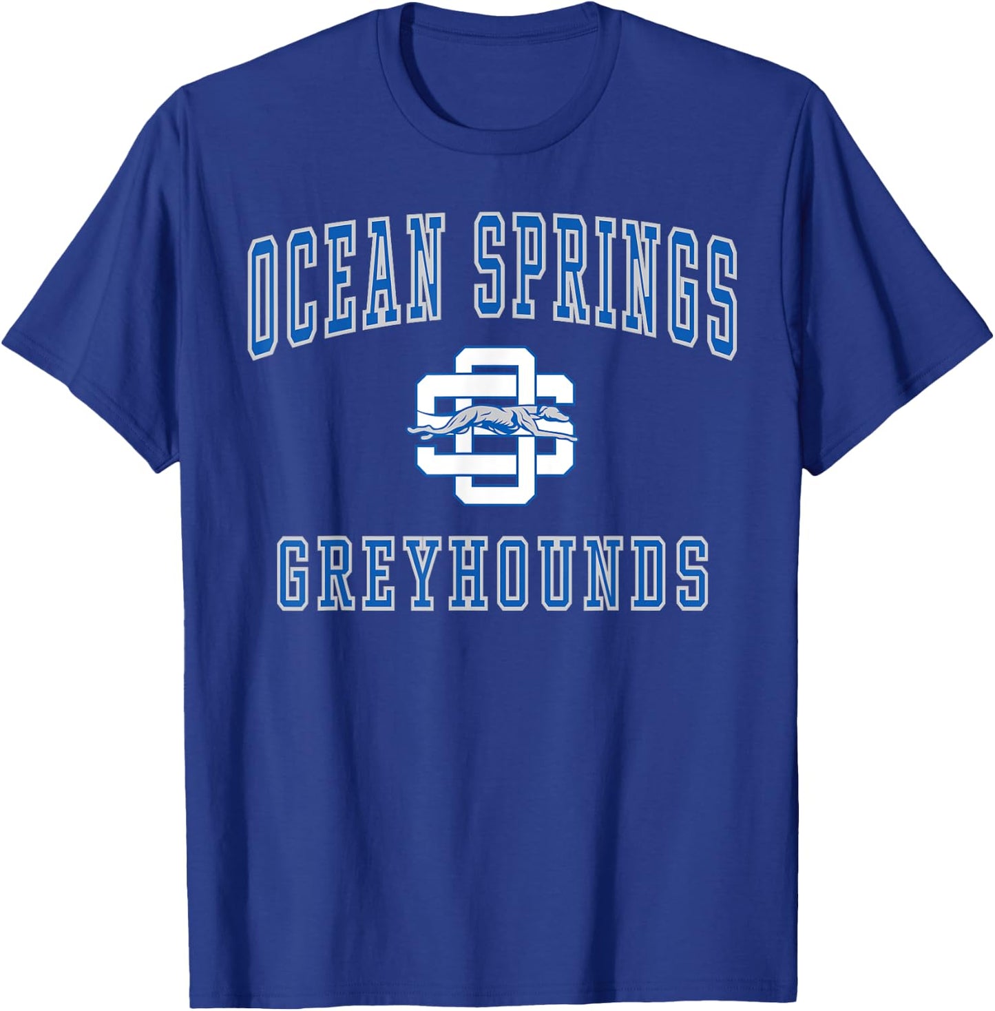 Ocean Springs High School Greyhounds C1 T-Shirt - T-Shirt | Royal