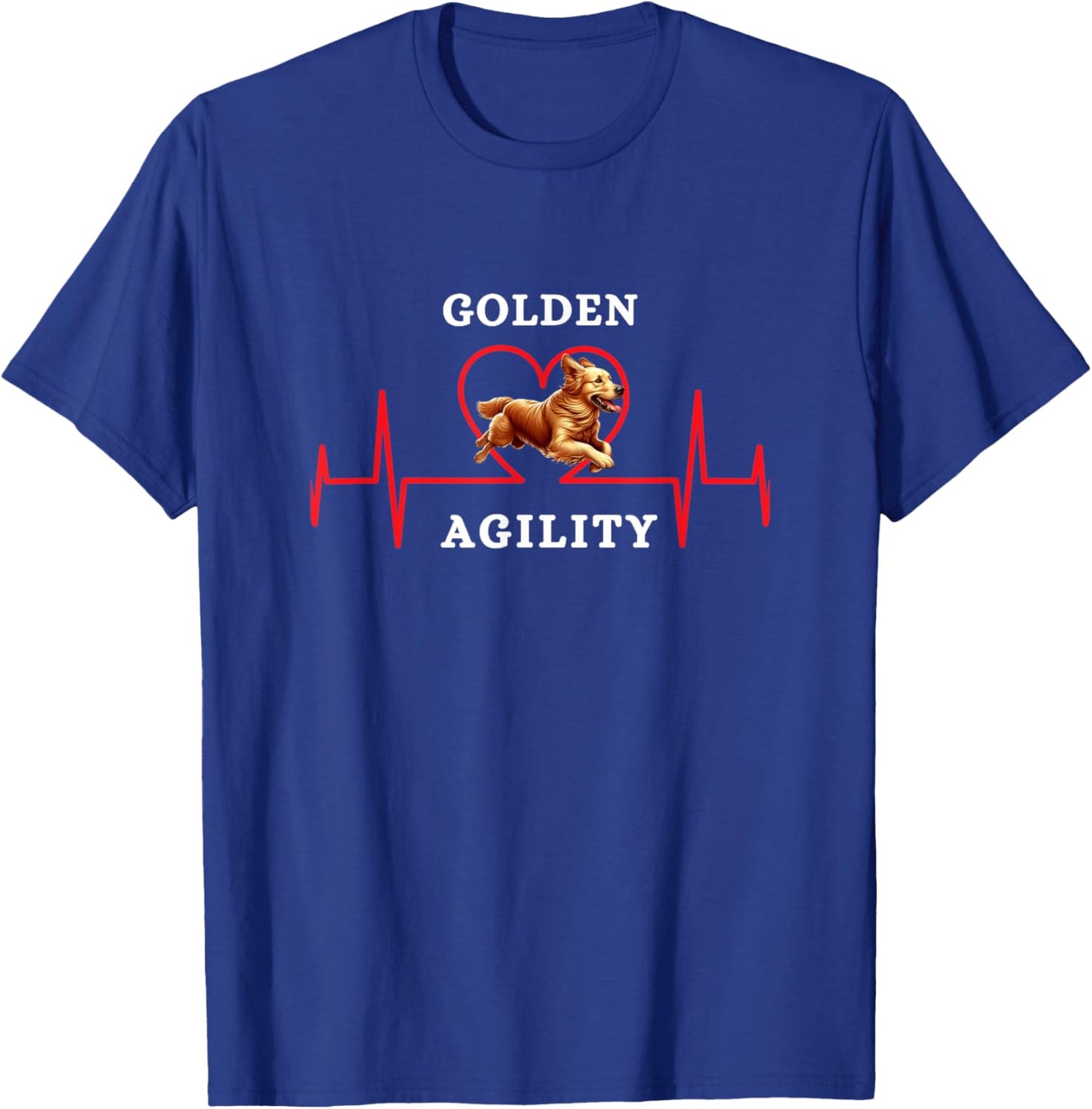 Dog Agility - my heart beats for Golden Retriever Agility T-Shirt - T-Shirt | Royal