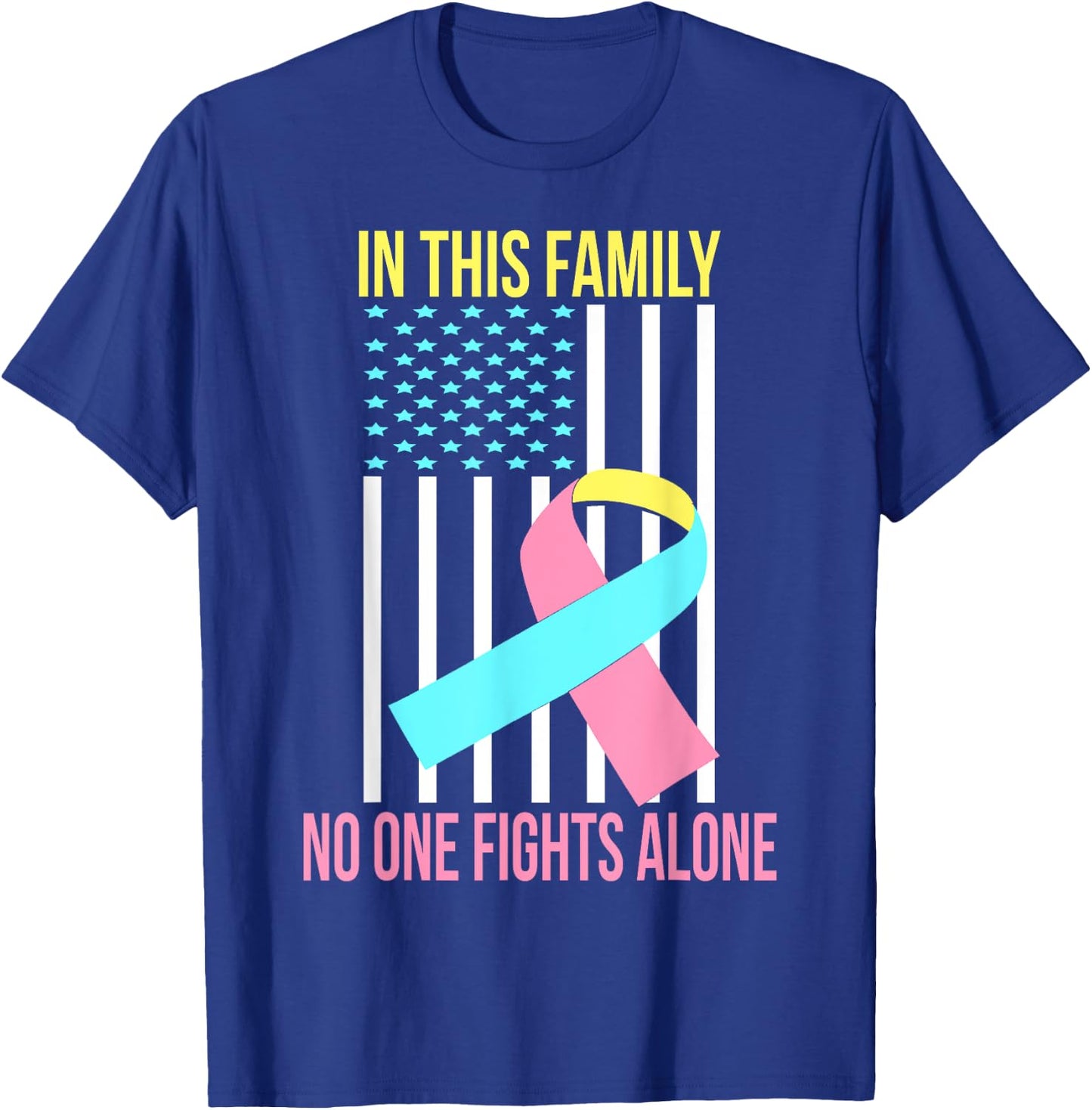 CDH Hernia USA Flag Support CDH Hernia Awareness T-Shirt - T-Shirt | Royal