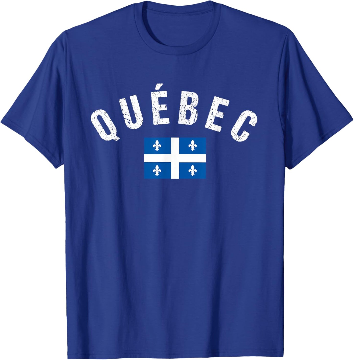 Quebec Flag Canada Pride Vacation Travel Canadian Gift T-Shirt - T-Shirt | Royal