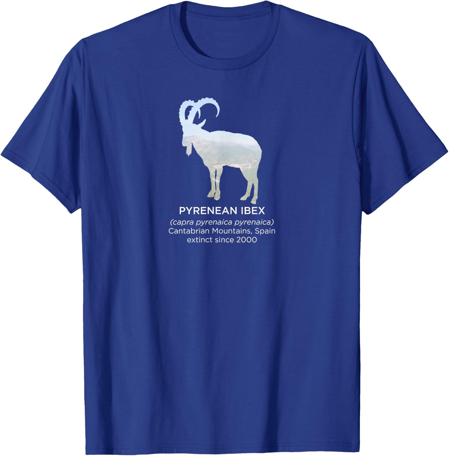 Pyrenean Ibex Extinct Animal Endangered Species T-Shirt - T-Shirt | Royal