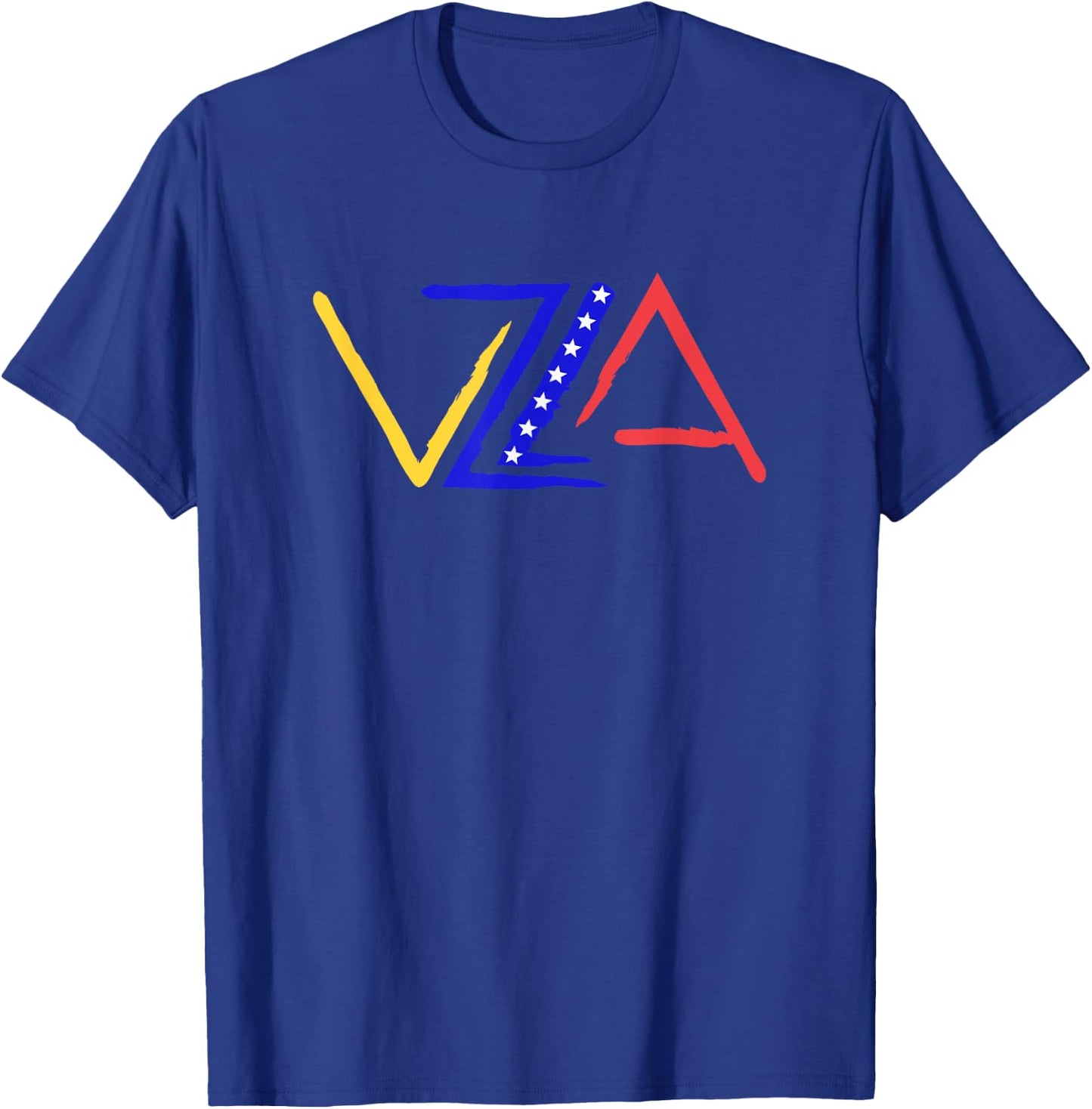 VZLA Logo 7 stars flag Venezuela T-Shirt - T-Shirt | Royal