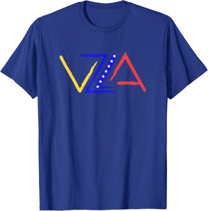 VZLA Logo 7 stars flag Venezuela T-Shirt - T-Shirt | Royal
