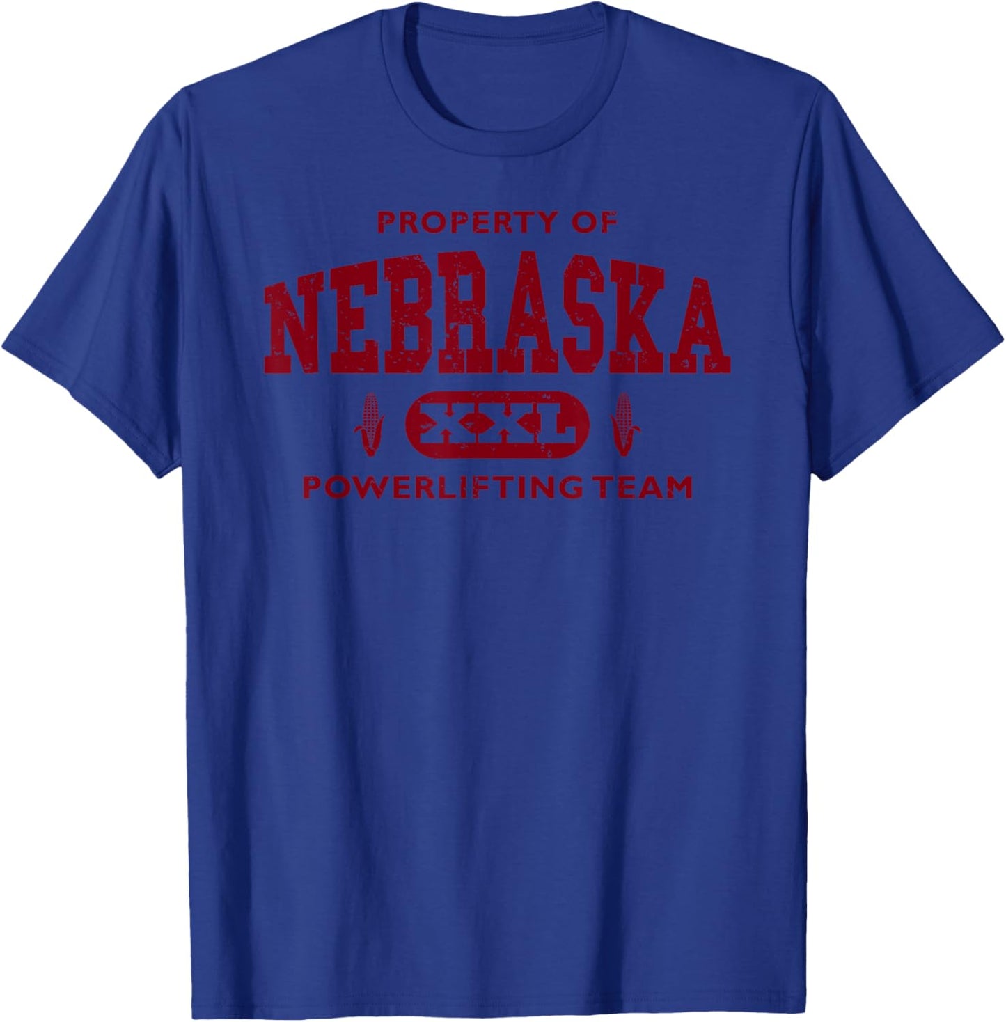 Property of Nebraska Powerlifting Team XXL T-Shirt - T-Shirt | Royal