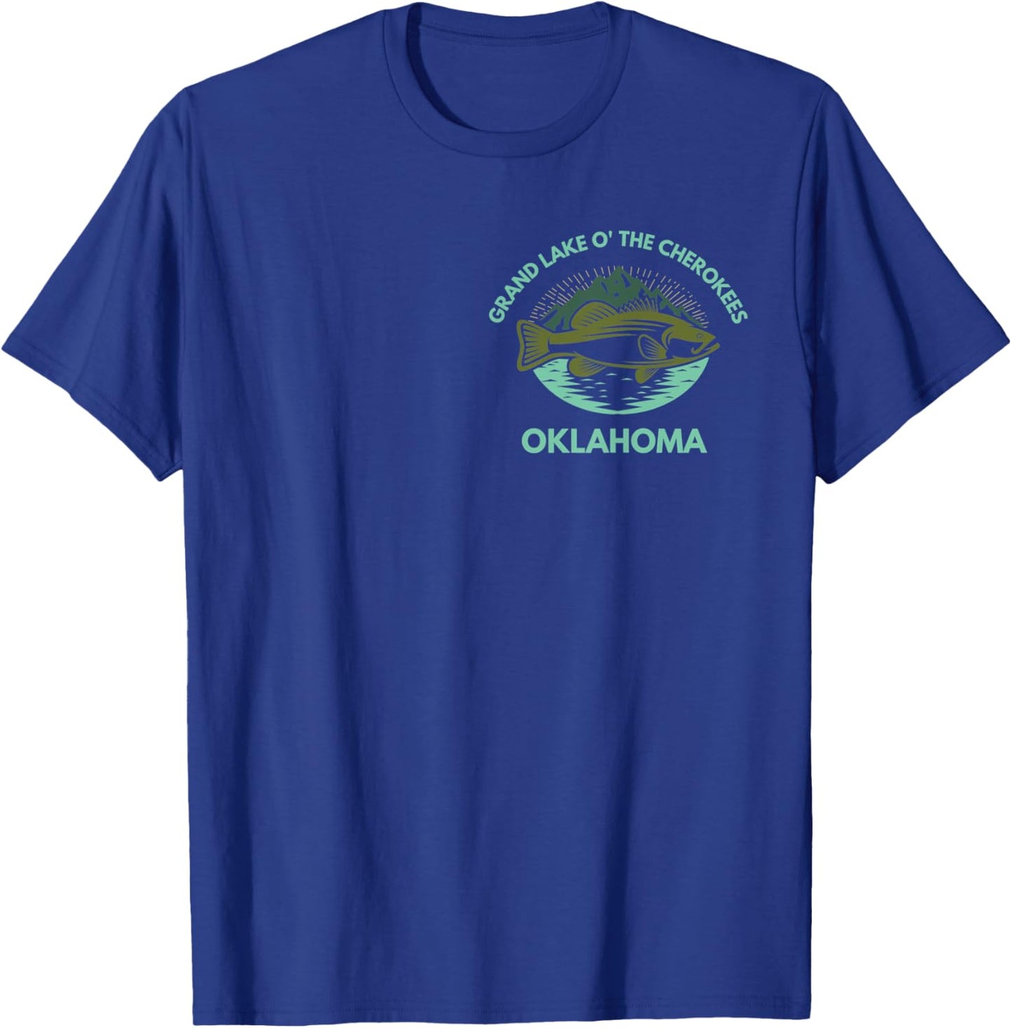 Grand Lake CHEROKEES Oklahoma Trip Family Fishing Camping T-Shirt - T-Shirt | Royal