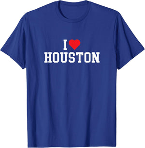 Houston - I Love Houston - Throwback Design - Classic T-Shirt - T-Shirt | Royal