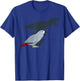 FandomizedRose Cute Screaming Parrot, Birb Memes, Funny T-Rex African Grey T-Shirt - T-Shirt | Royal