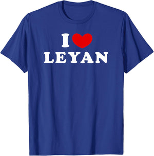 I Love Leyan, I Heart Leyan T-Shirt - T-Shirt | Royal