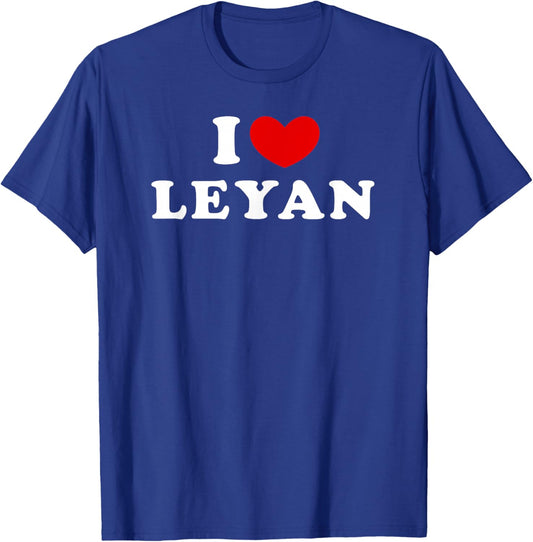 I Love Leyan, I Heart Leyan T-Shirt - T-Shirt | Royal