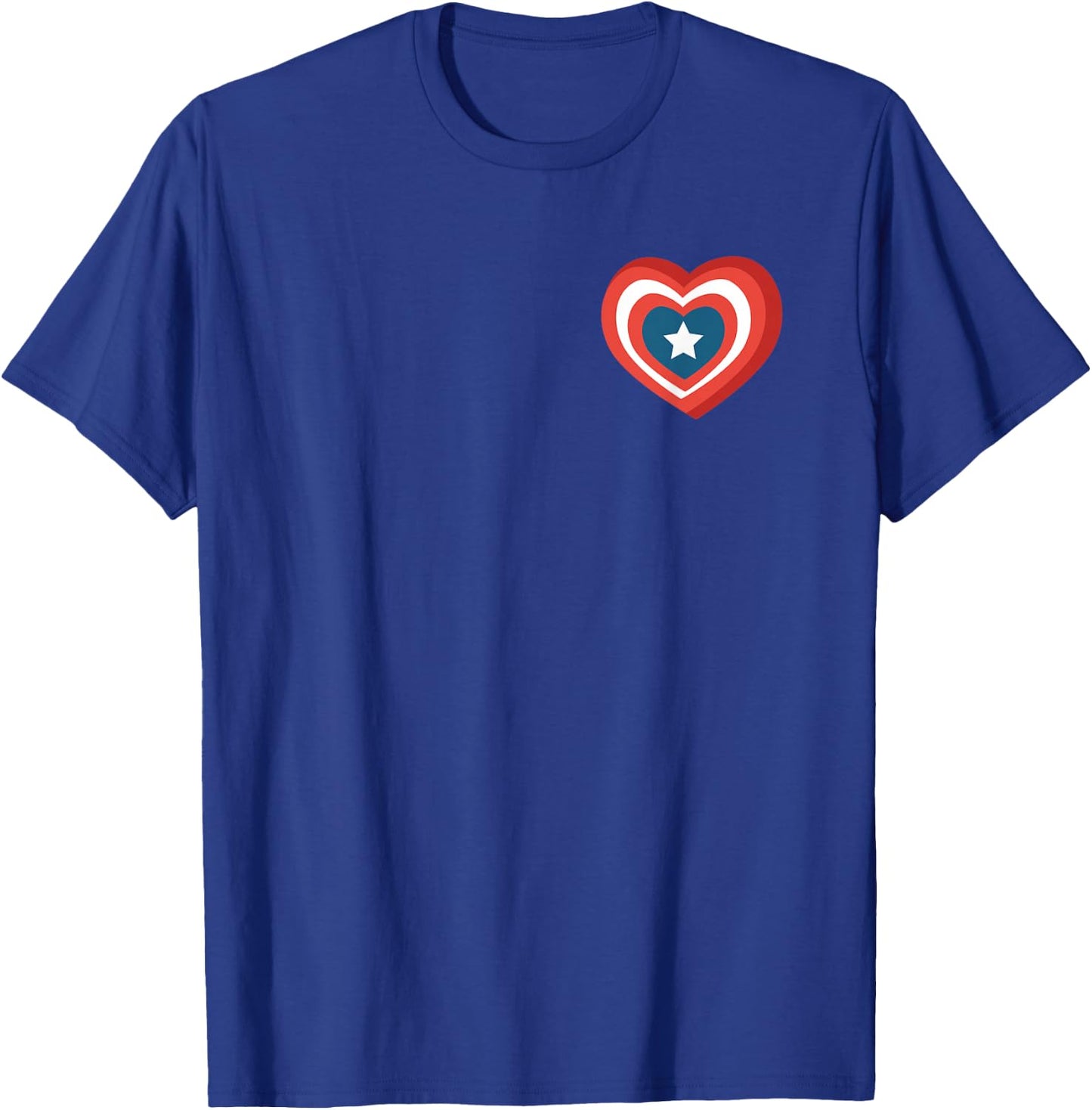 Marvel Captain America Heart Shield T-Shirt - T-Shirt | Royal