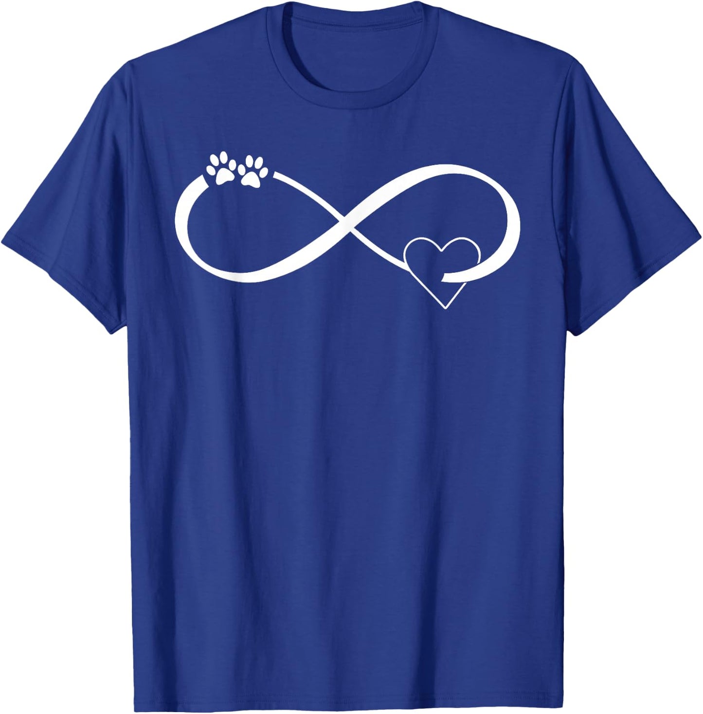 Infinity Dog Rescue Paw Print Heart Dog Owner Gift Women Girls Kids T-Shirt - T-Shirt | Royal