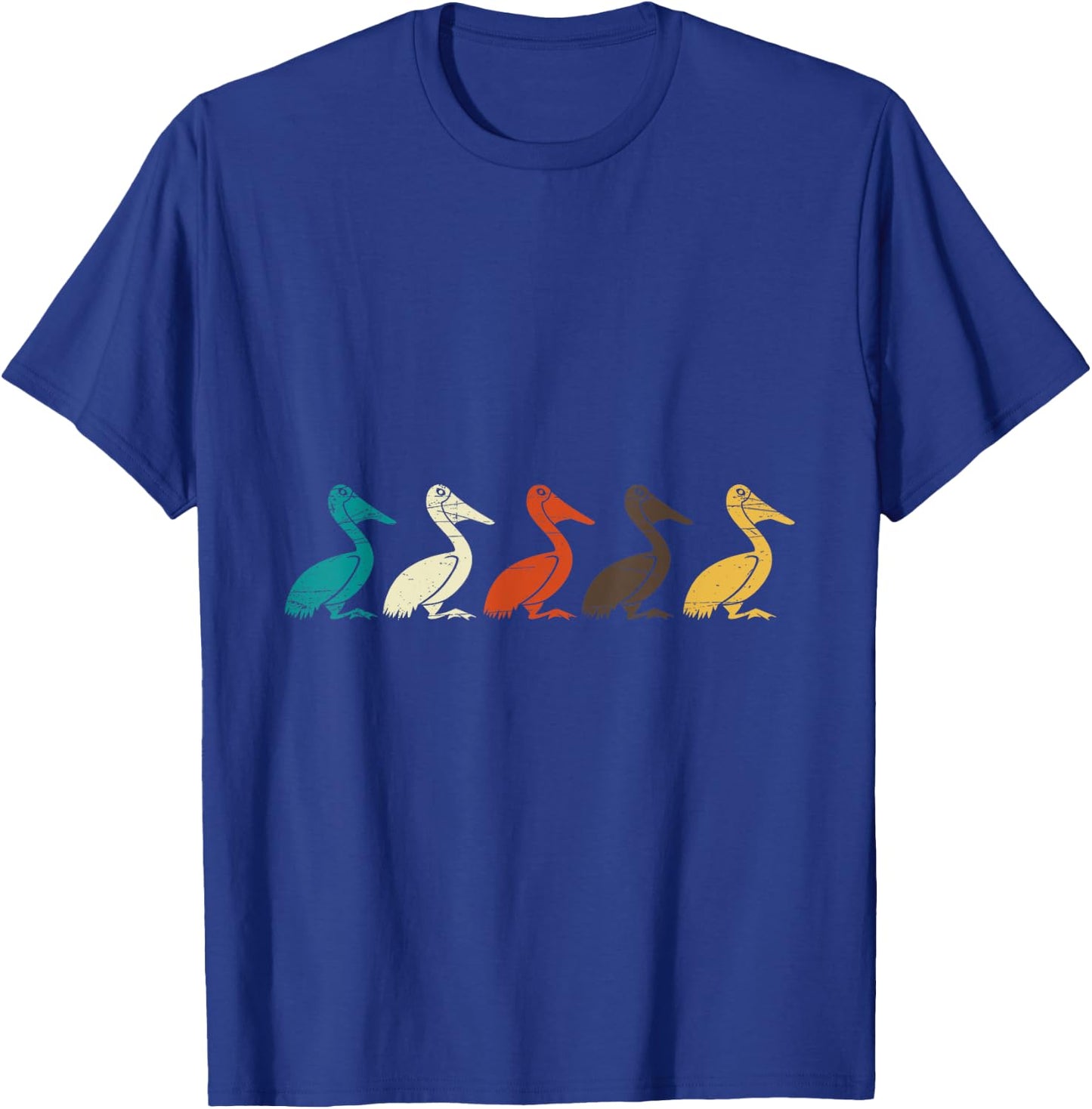 Pelican Water Bird Ornithology Tropical Pelican Gift Pelican T-Shirt - T-Shirt | Royal