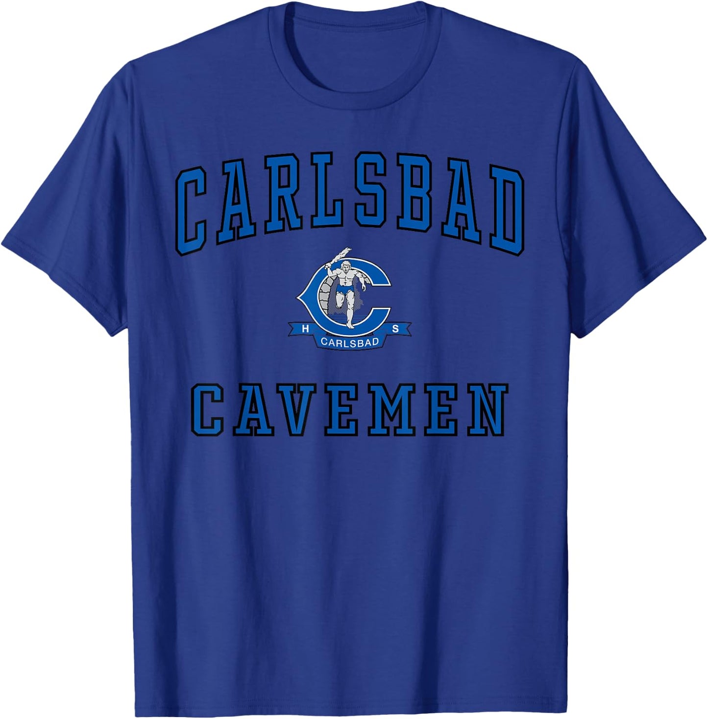 Carlsbad Senior High School Cavemen C1 T-Shirt - T-Shirt | Royal
