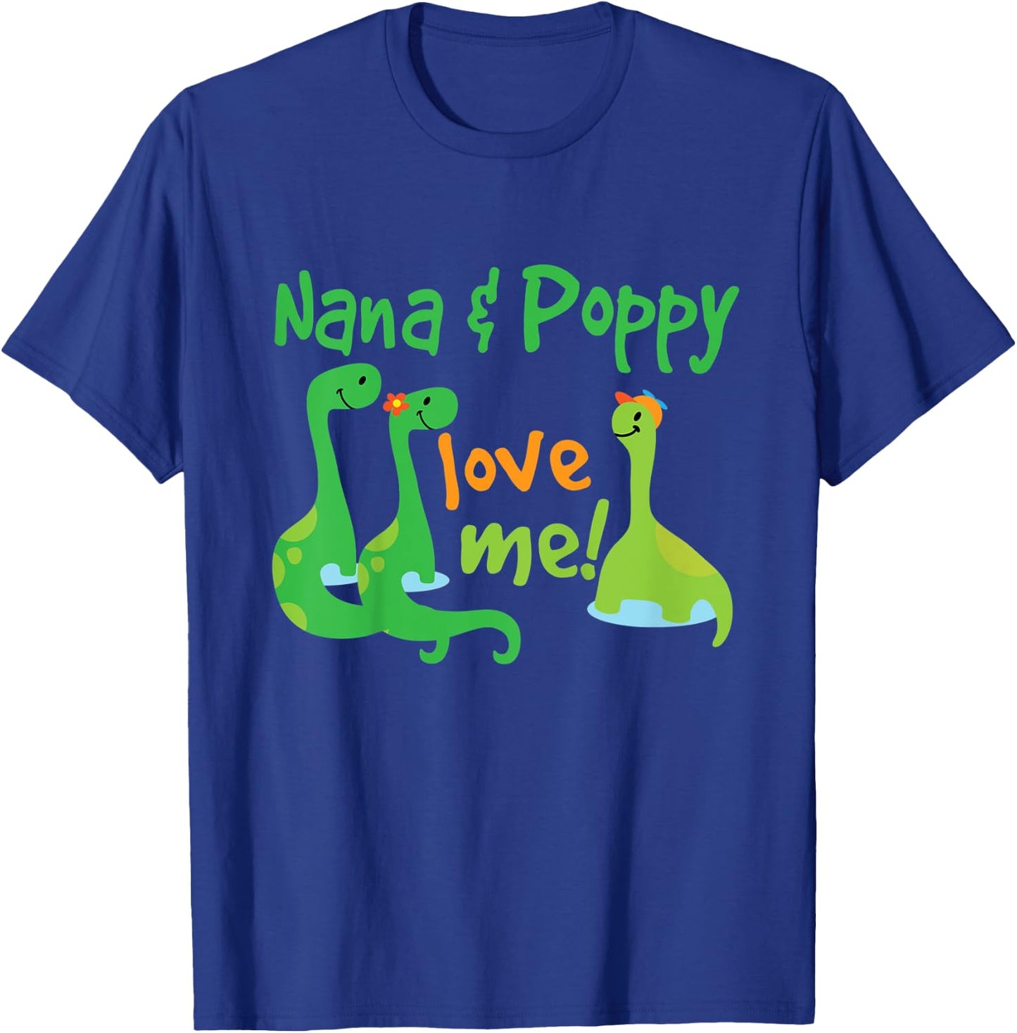 Kids Nana and Poppy Love Me Grandson Dinosaur T-Shirt - T-Shirt | Royal