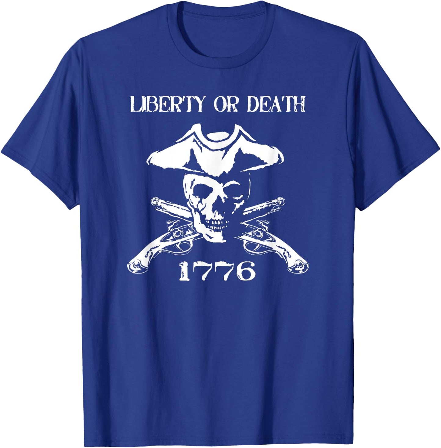 Revolutionary Skull Crossbones Flintlock T-Shirt - T-Shirt | Royal