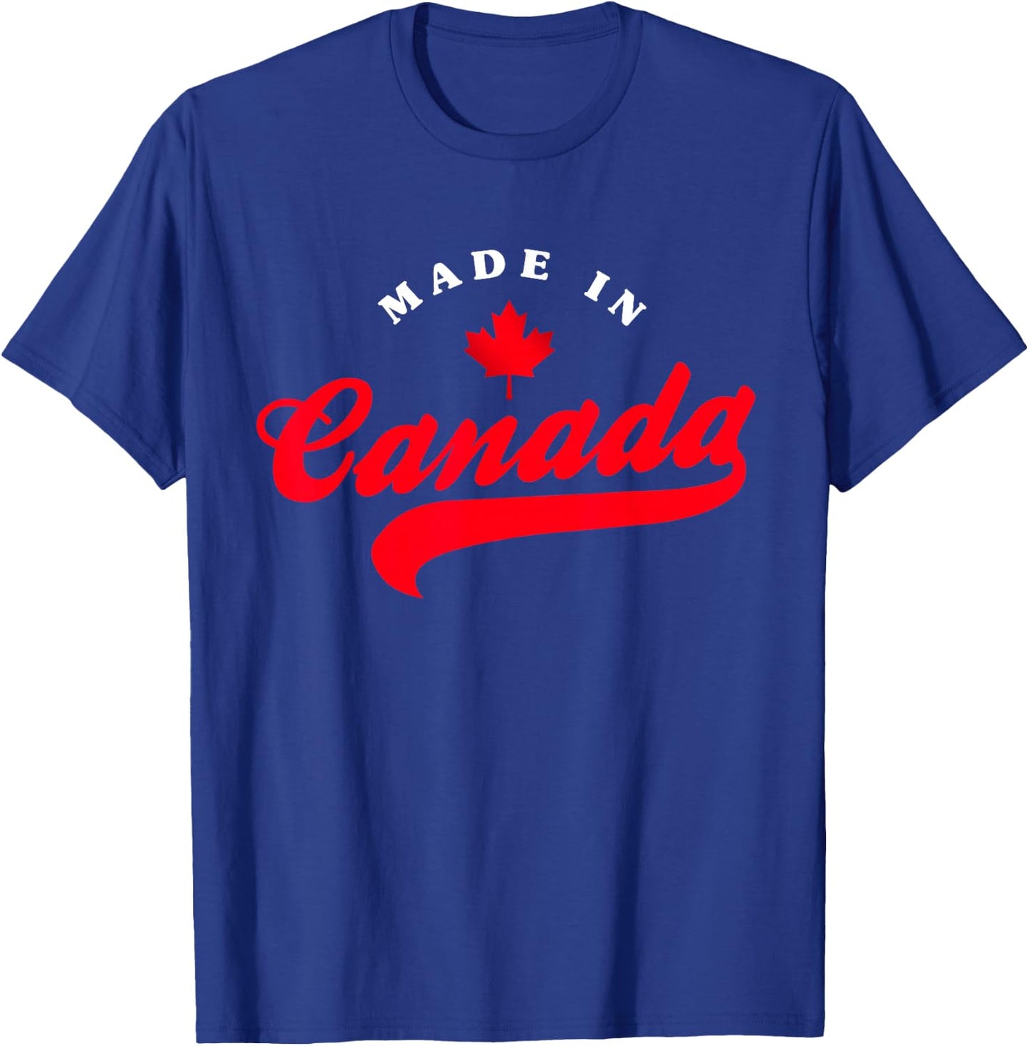 Made in Canada Patriotic Pride Vacation Travel Canadian Gift T-Shirt - T-Shirt | Royal