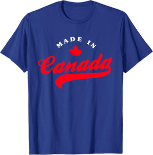 Made in Canada Patriotic Pride Vacation Travel Canadian Gift T-Shirt - T-Shirt | Royal