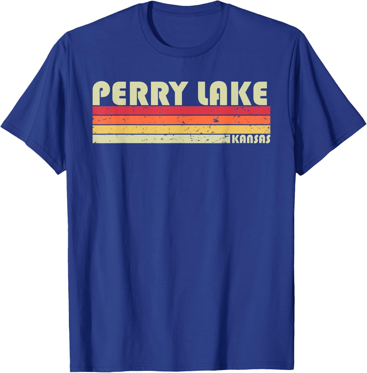 PERRY LAKE KANSAS Funny Fishing Camping Summer Gift Women Kids T-Shirt - T-Shirt | Royal