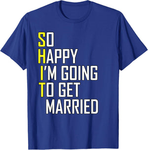 Funny Wedding Sarcastic Groom Bride Engagement Wedding T-Shirt - T-Shirt | Royal