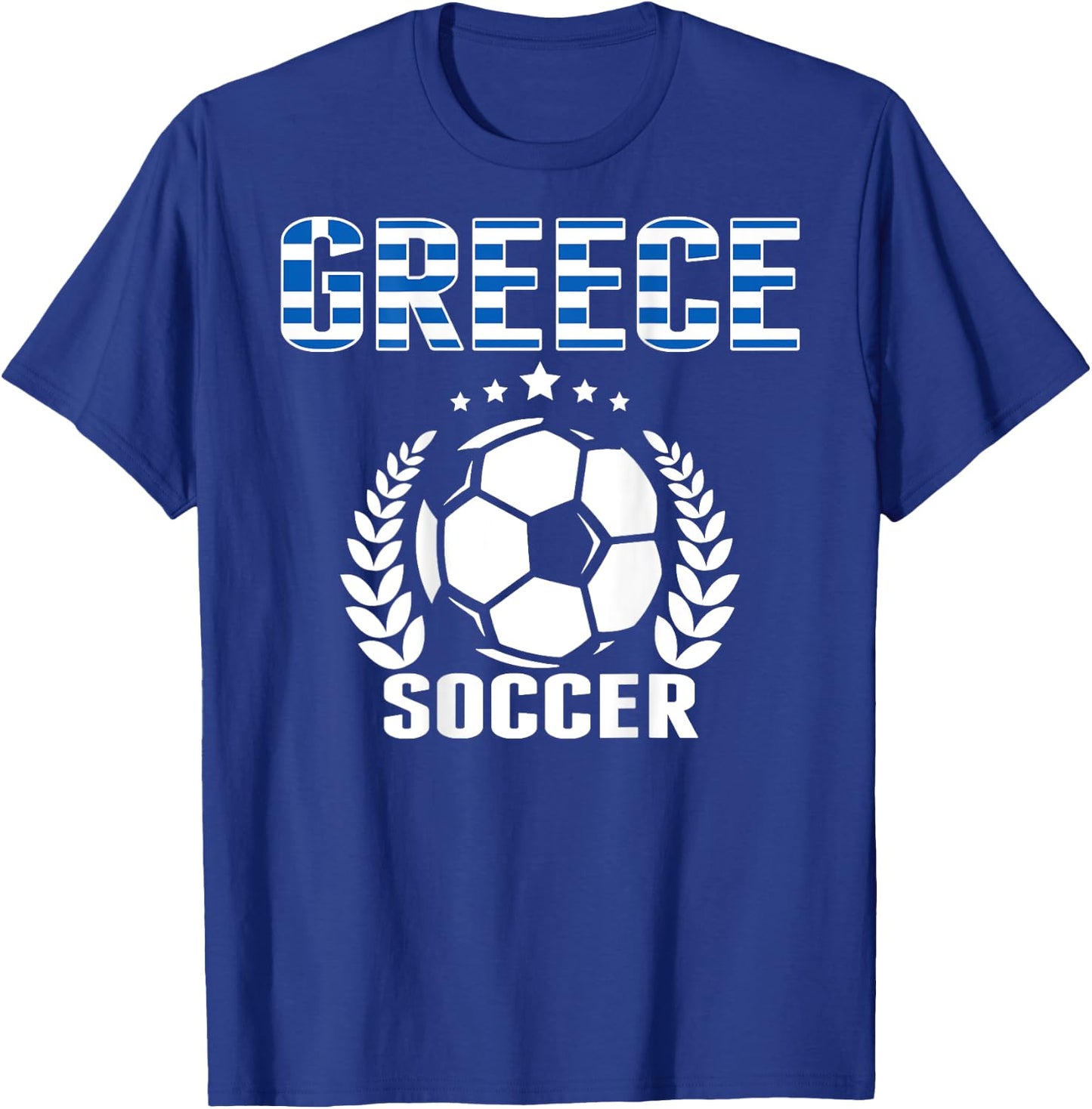 Greece Soccer Fans Jersey - Proud Greek Football Lovers T-Shirt - T-Shirt | Royal