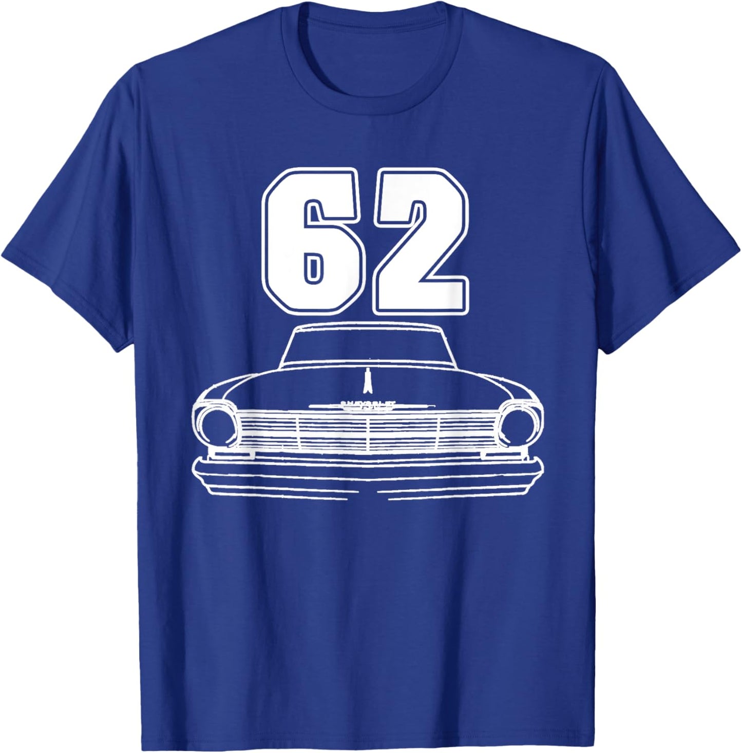 1962 62 Chevys Nova 2 Classic Car Old School Muscle Car T-Shirt - T-Shirt | Royal