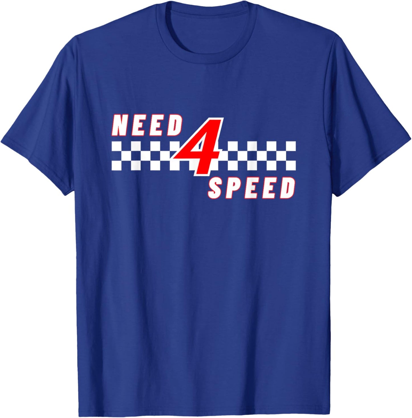 Need 4 Speed Birthday 4 Year Old Racing Car Driver T-Shirt - T-Shirt | Royal