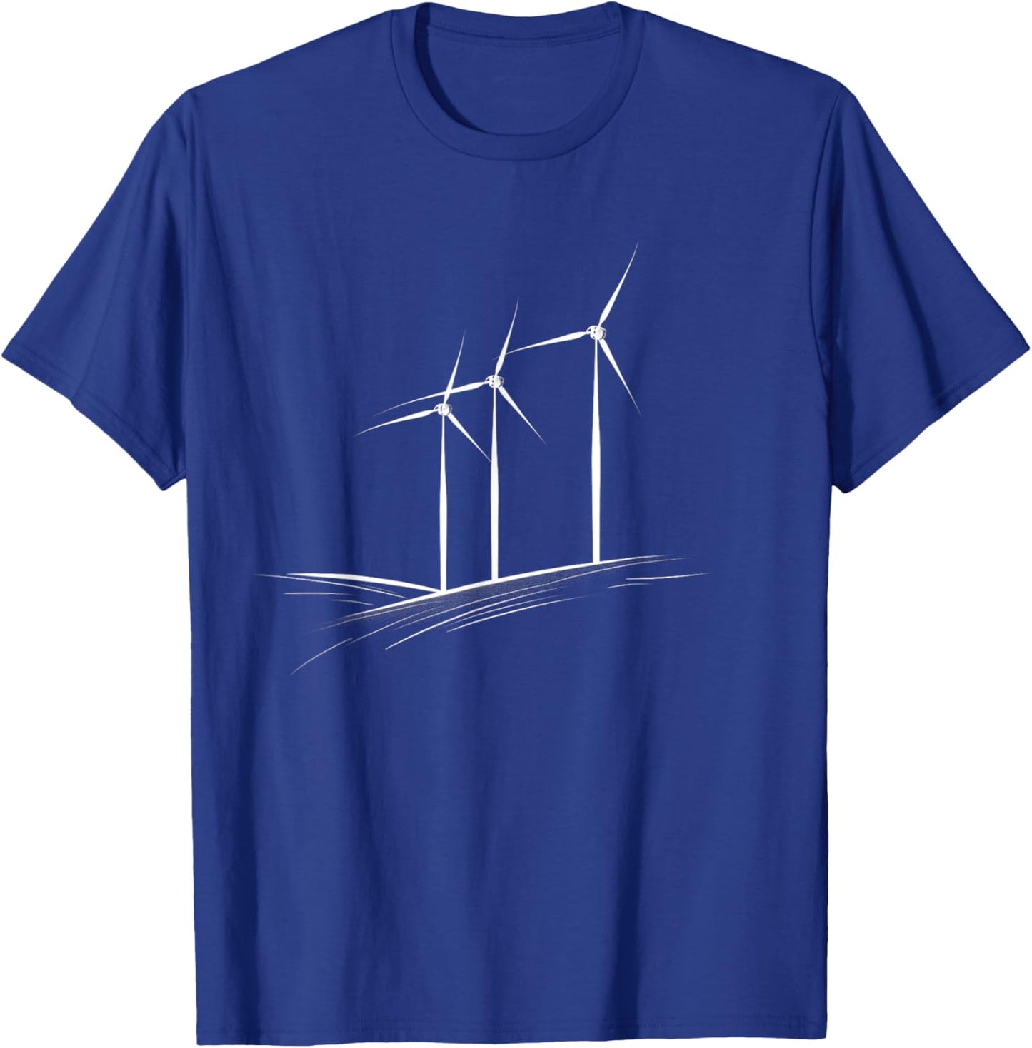 Wind Power Farm Windmill Turbine Renewable Energy T-Shirt - T-Shirt | Royal