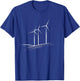 Wind Power Farm Windmill Turbine Renewable Energy T-Shirt - T-Shirt | Royal