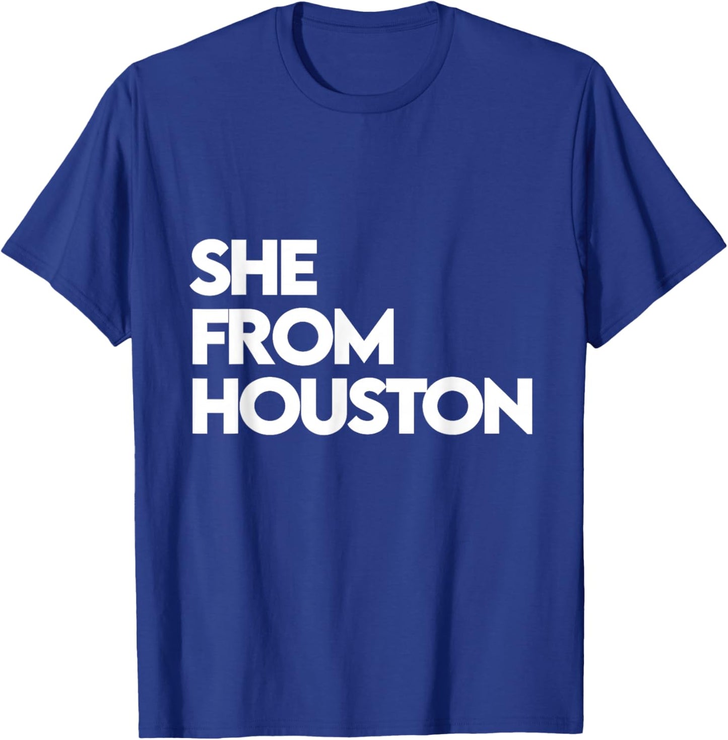 She from Houston shirt, She's from TX Texas, H-Town, 713 832 T-Shirt - T-Shirt | Royal