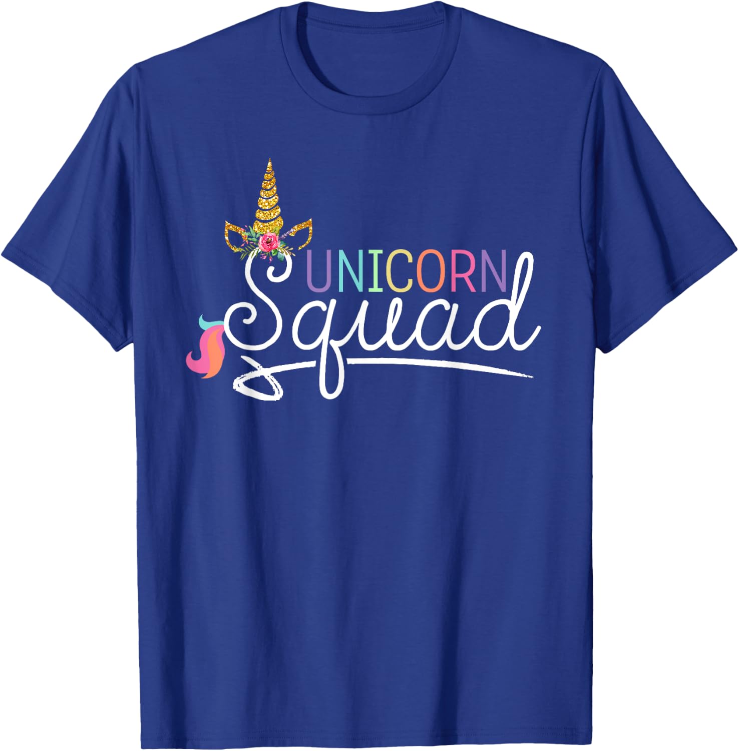 Unicorn Squad with horn T-Shirt - T-Shirt | Royal