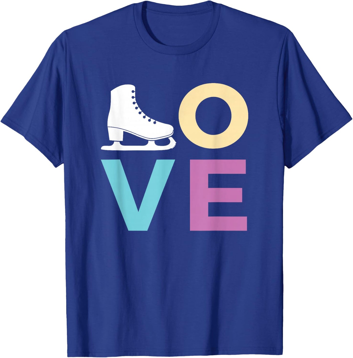Figure Skating, for Girls Women; Love to Ice Skate T-Shirt - T-Shirt | Royal