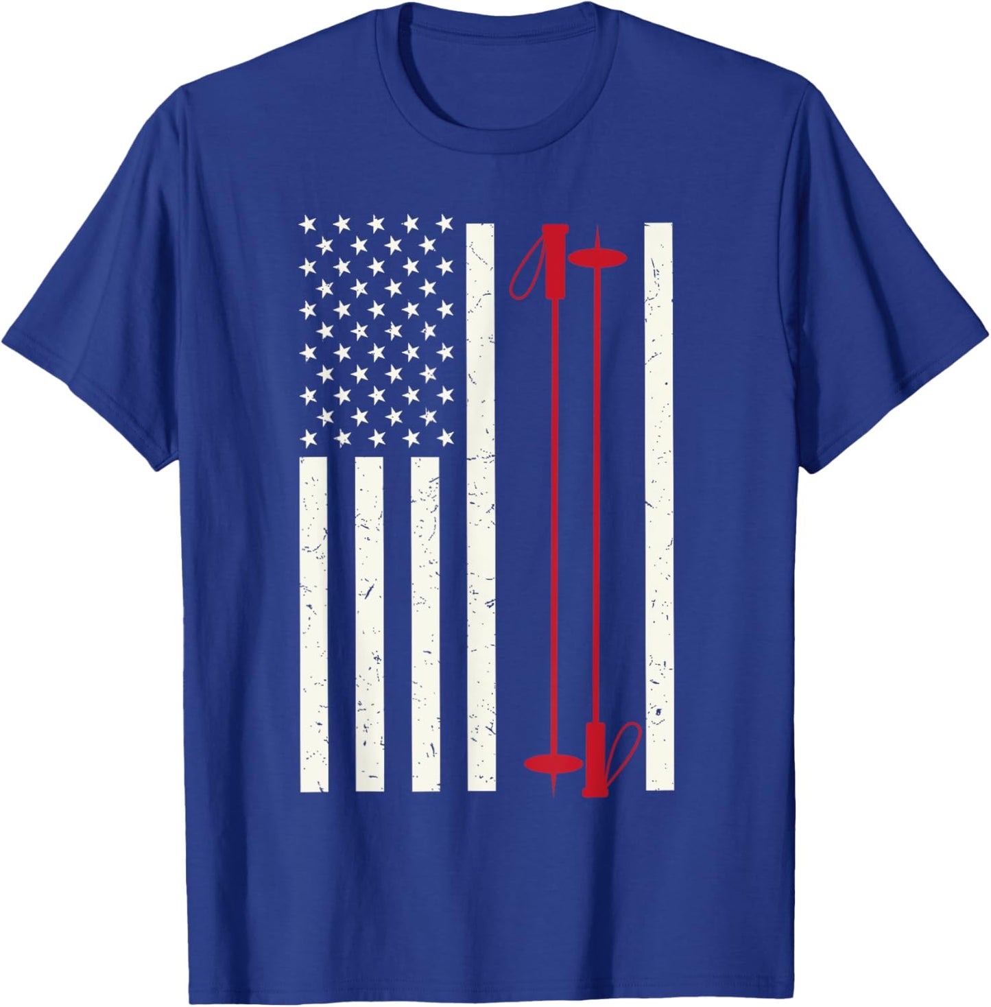 Cool Skiing Art Women Skiing Themed Ski Lover Skier T-Shirt - T-Shirt | Royal