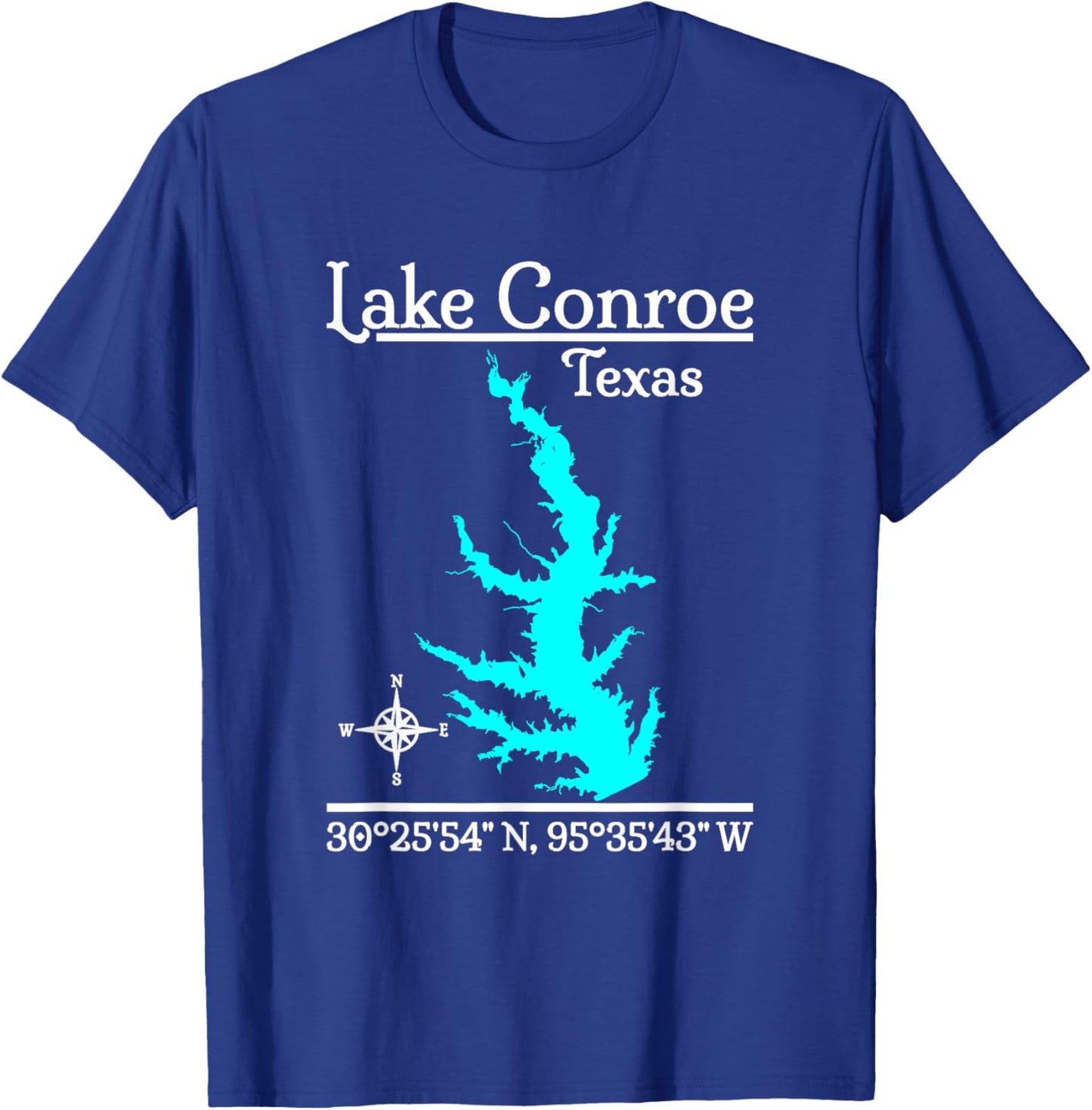 Lake Conroe - Texas T-Shirt - T-Shirt | Royal