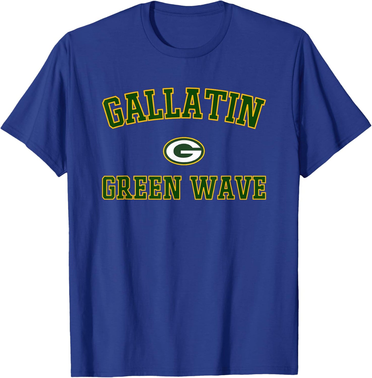Gallatin Green Wave Logo Varsity HS T-Shirt - T-Shirt | Royal