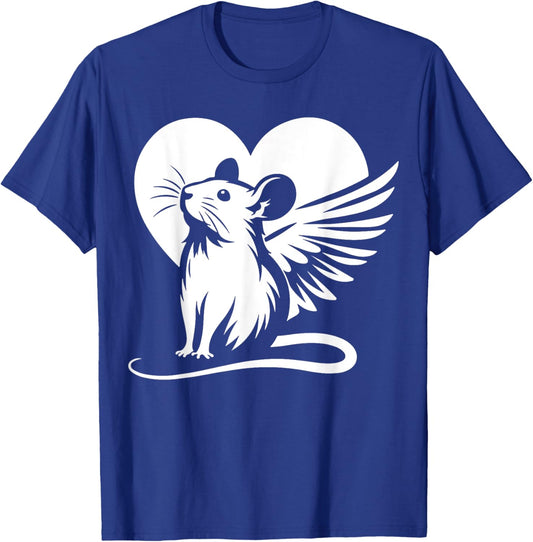 Cute Fancy Rat Angel Valentine's Day Love Pet Rat T-Shirt - T-Shirt | Royal