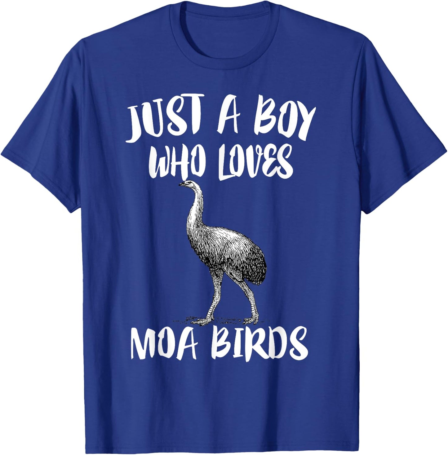 Just A Boy Who Loves Moa Birds Birding T-Shirt - T-Shirt | Royal