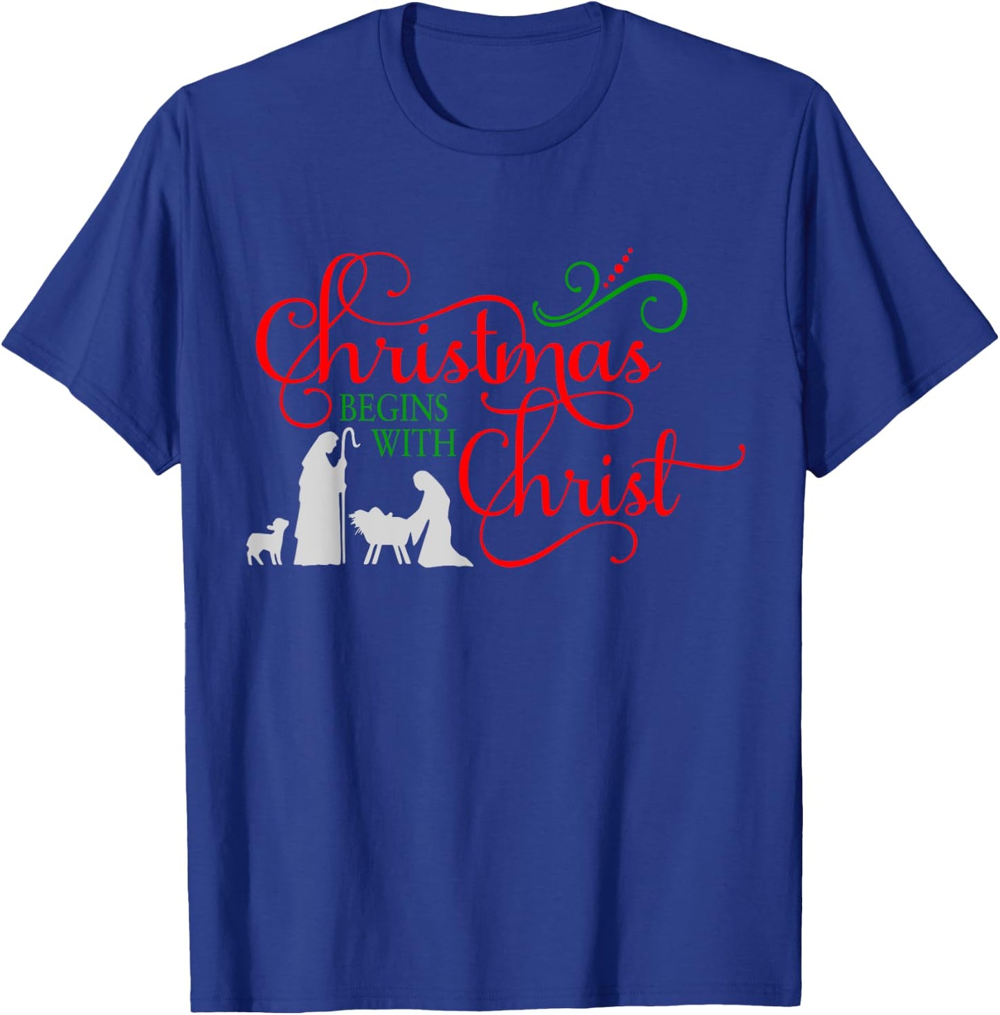 Christmas begins with Christ T-Shirt - T-Shirt | Royal