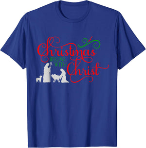 Christmas begins with Christ T-Shirt - T-Shirt | Royal