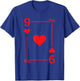 Playing Card Costume - 9 Hearts Card - Nine Card T-Shirt - T-Shirt | Royal