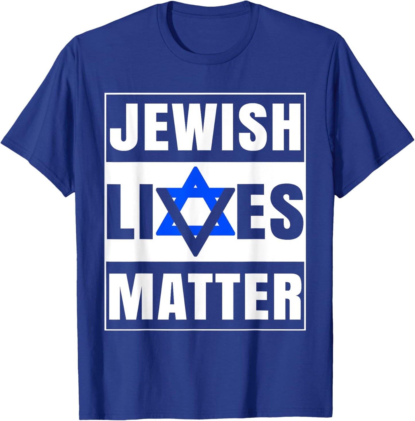 Jewish Lives Matter Shirt David Star Retro Jewish Holiday T-Shirt - T-Shirt | Royal