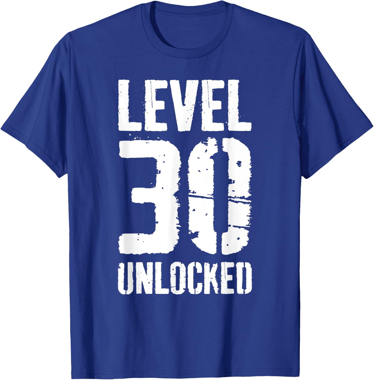 Level 30 Unlocked Shirt Men Women Video Gamer 30th Birthday T-Shirt - T-Shirt | Royal