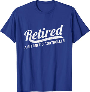 Classic Retirement Retro Retired Air Traffic Controller T-Shirt - T-Shirt | Royal