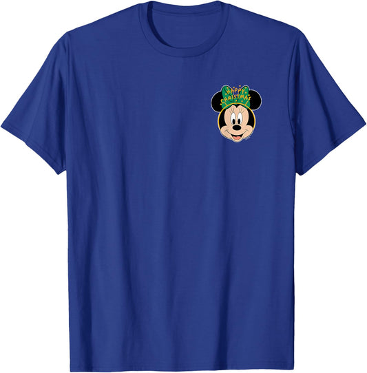 Disney Minnie Mouse Happy Christmas Headband Corner Art T-Shirt - T-Shirt | Royal