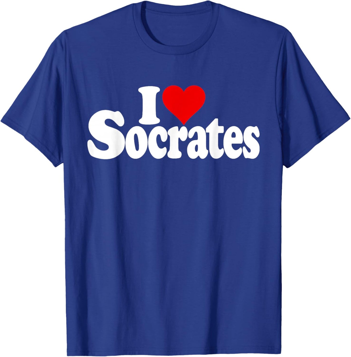 Greek Philosophy SOCRATIC I LOVE HEART SOCRATES T-Shirt - T-Shirt | Royal