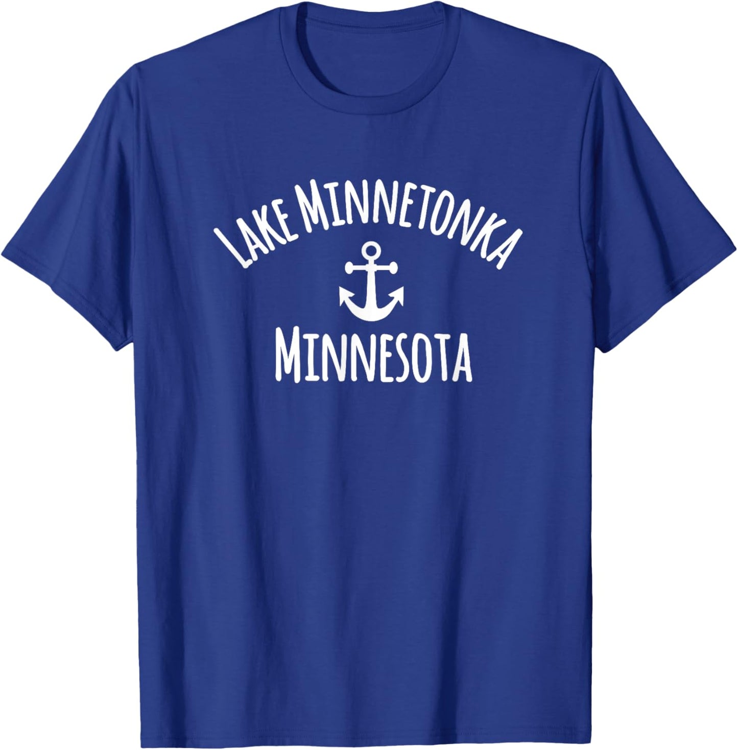 Lake Minnetonka Minnesota Sailing Boating Nautical Anchor T-Shirt - T-Shirt | Royal