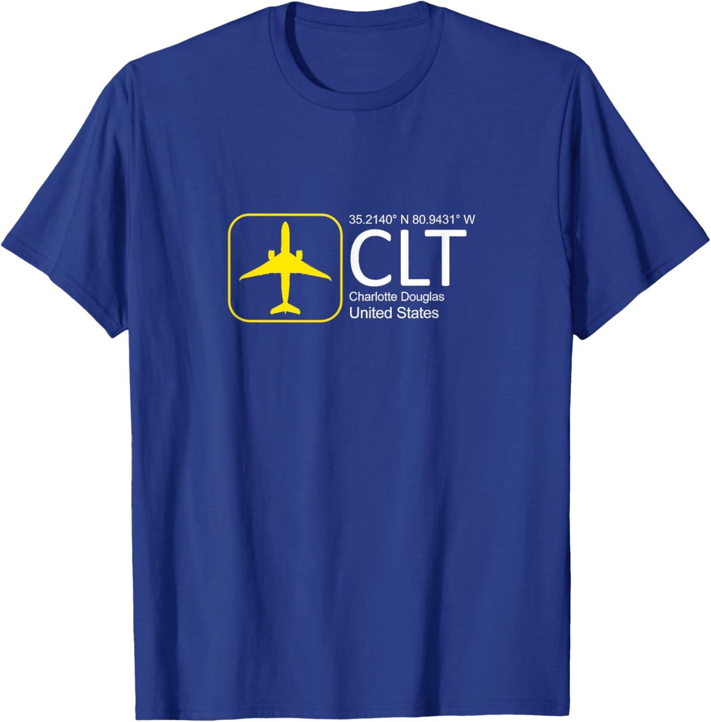 CLT Skyline Style: Charlotte Airport Merch T-Shirt - T-Shirt | Royal
