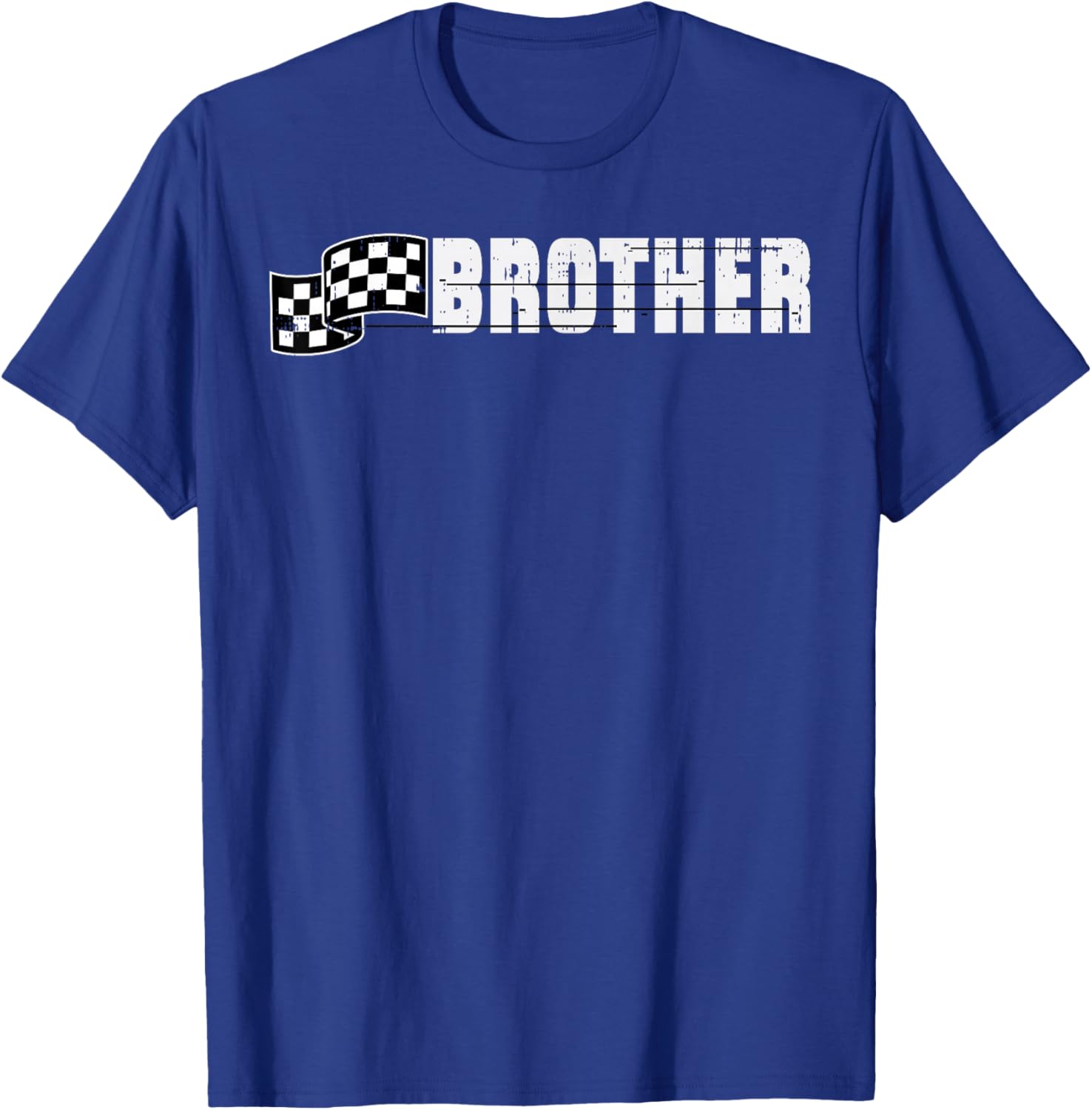 Birthday Racing Flag Brother Party Family Matching Boys Kids T-Shirt - T-Shirt | Royal